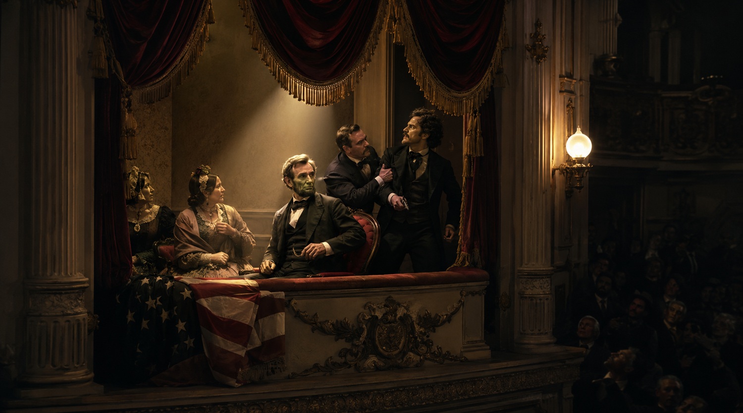 Abraham Lincoln addressing the nation after surviving the 1865 assassination attempt