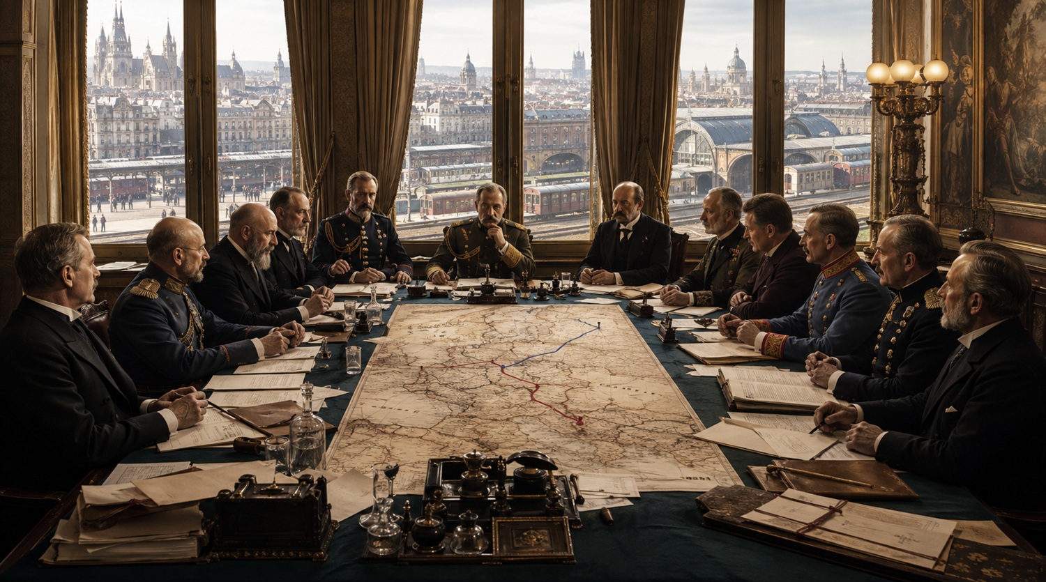 European diplomats negotiating during the July Crisis of 1914